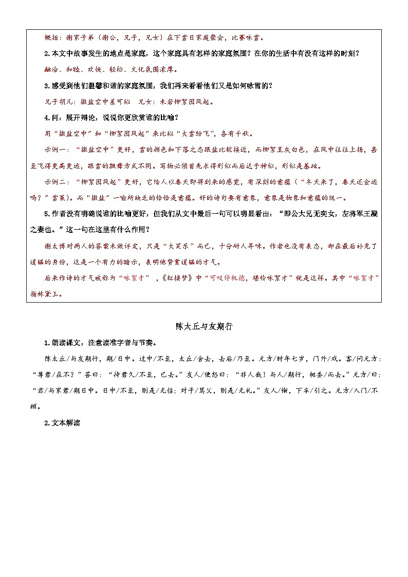 专题17  同步讲义：《世说新语》二则新课预习-2023年小升初语文无忧衔接 （统编版）（原卷版）第3页