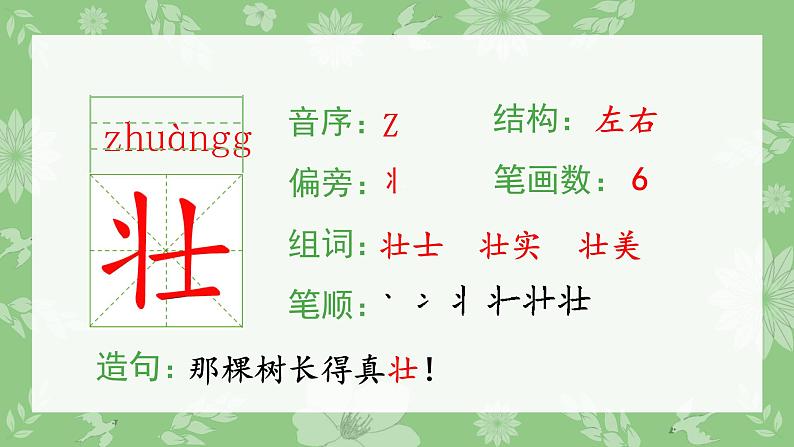 部编版二年级语文上册（生字课件）识字2  树之歌第3页