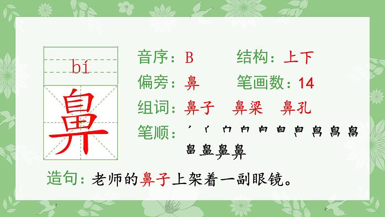 部编版三年级语文上册（生字课件）23.父亲、树林和鸟05