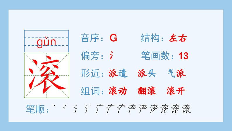 部编版四年级语文上册（生字课件）1.观潮07