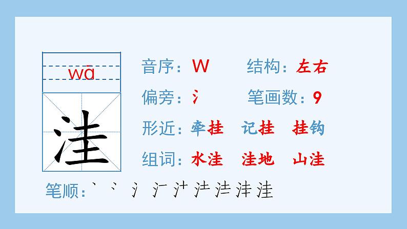 部编版四年级语文上册（生字课件）2.走月亮07