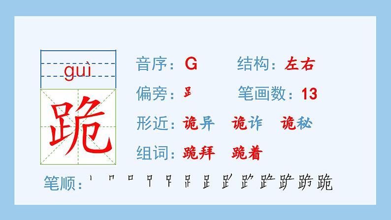 部编版四年级语文上册（生字课件）18.牛和鹅04