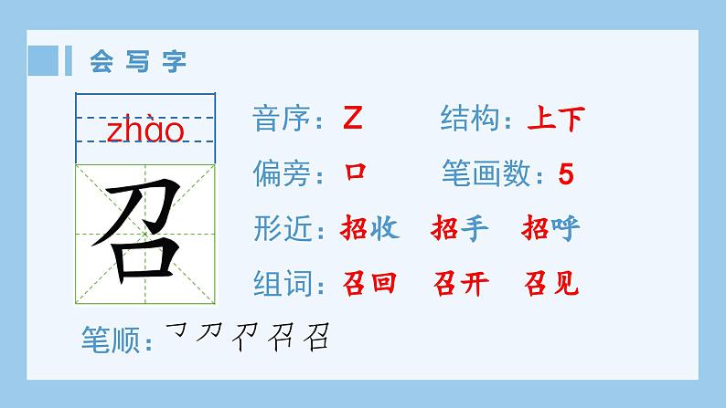 部编版五年级语文上册（生字课件）6.将相和02