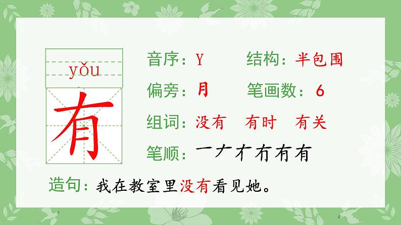 部编版一年级语文上册（生字课件）课文8 雨点儿03