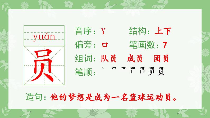 部编版二年级语文下册（生字课件）3 开满鲜花的小路第5页