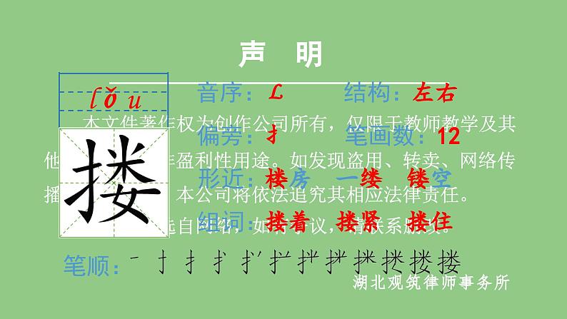 部编版五年级语文下册（生字课件）13 人物描写一组第3页