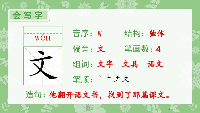 部编版一年级语文下册（生字课件）15 文具的家02