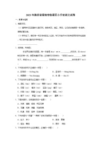 2023年陕西省渭南市临渭区小升初语文试卷