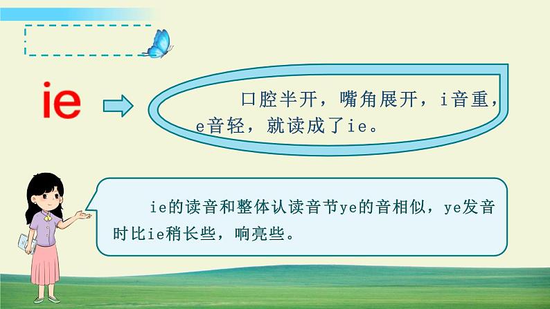 部编语文一年级上册汉语拼音  ie  üe  er教学课件第7页