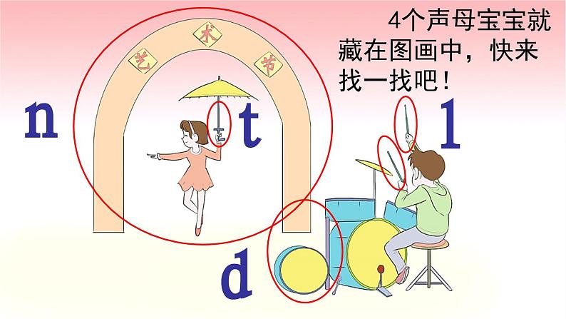 统编版小学语文一年级上册《d t n l》教学课件04