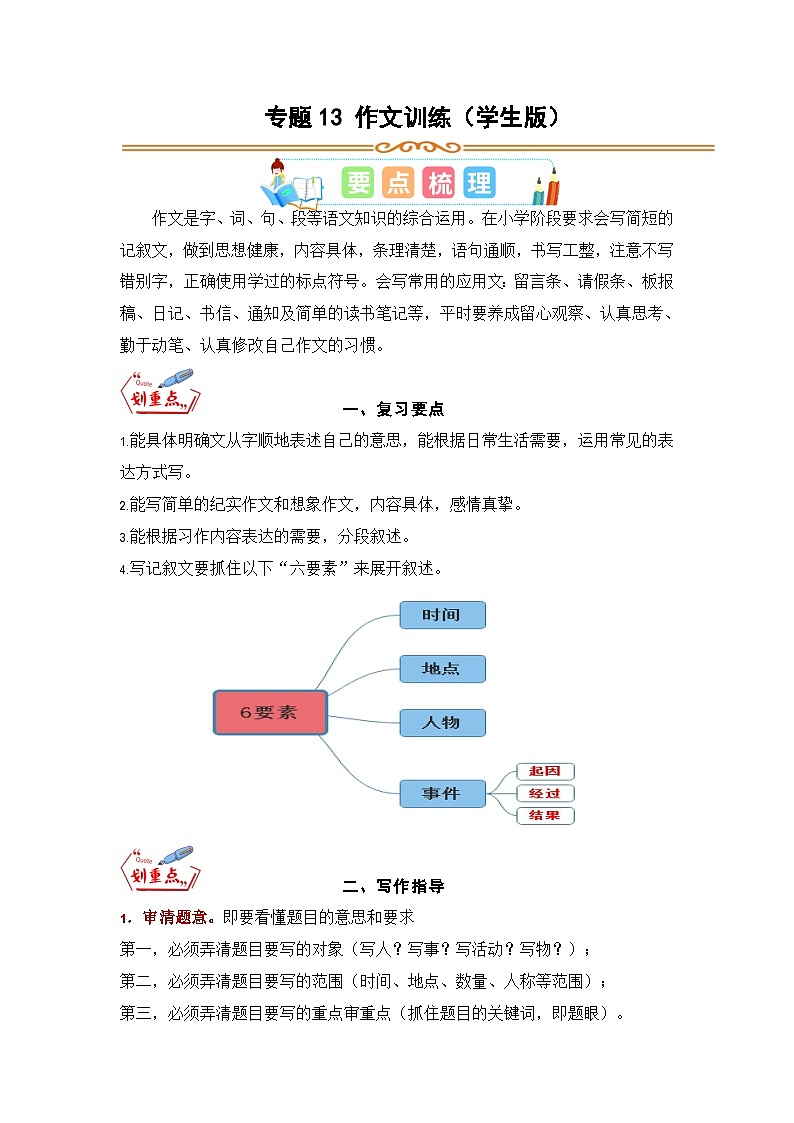 专题13 作文训练（学生版）第1页