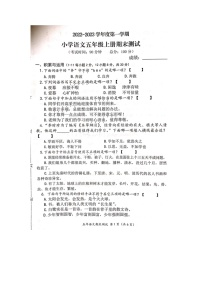 福建省宁德市寿宁县2022-2023学年五年级上学期期末测试语文试题