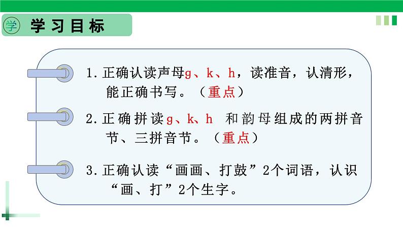 【新课标】部编版一年级语文上册第二单元第5课时汉语拼音《g k h 》精品同步PPT课件+教案+说课稿+课文朗读+图片素材03