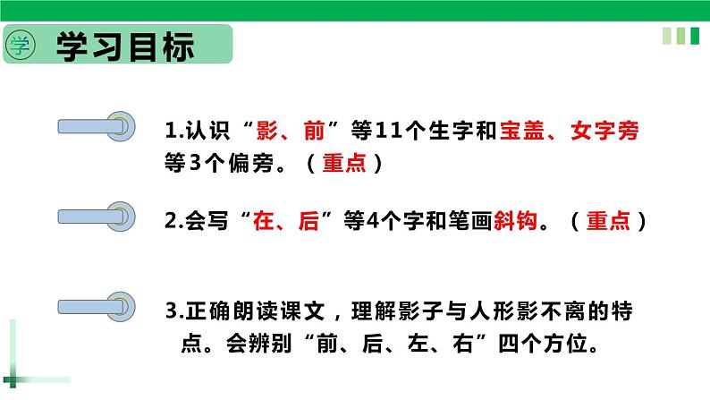 一年级语文上册第六单元课文二《5影子》精品同步PPT课件+教案+说课稿+课文朗读+图片素材04