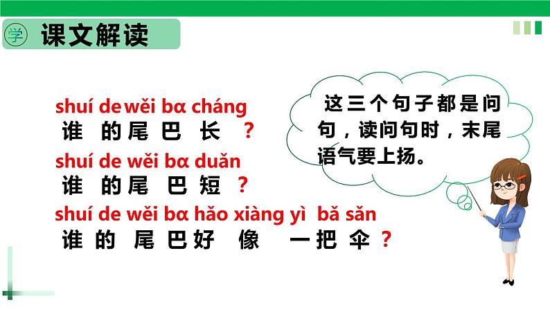 一年级语文上册第六单元课文二《6比尾巴》精品同步PPT课件+教案+说课稿+课文朗读+图片素材08