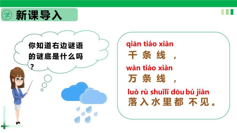 一年级语文上册第六单元课文二《8雨点儿》精品同步PPT课件+教案+说课稿+课文朗读+图片素材02