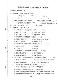 浙江省温州市瑞安市莘塍镇中心小学2022-2023学年六年级下学期第五单元检测（5月月考）语文试题