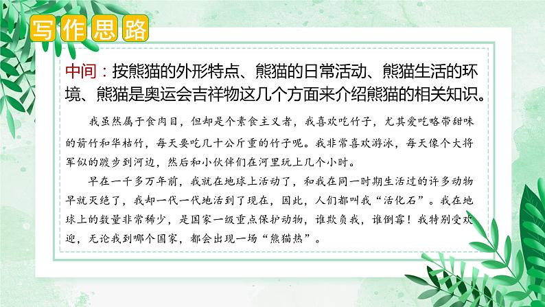 第七单元 习作：国宝大熊猫（课件）-2023-2024学年三年级语文下册单元作文（部编版）第7页