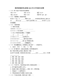 陕西省商洛市山阳县2023年小升初语文试卷（解析版）