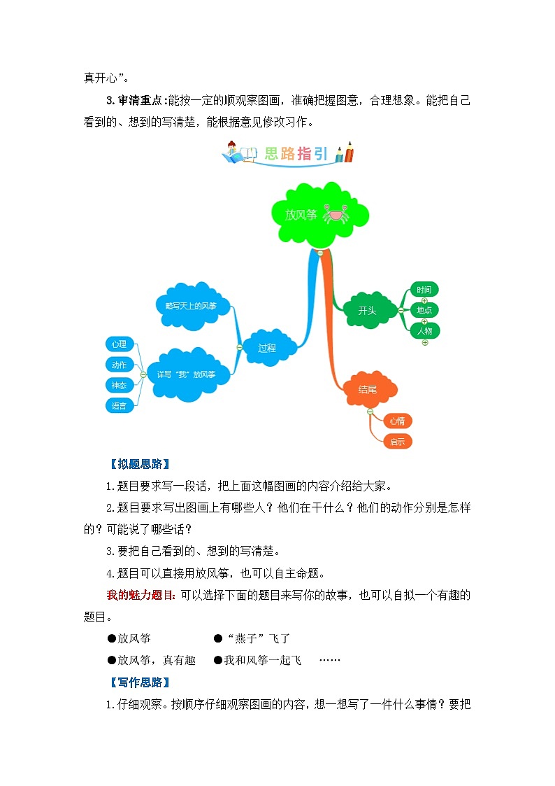第二单元作文：看图话，写一写-写作指导+范文赏析+病文升格（教案）-2023-2024学年三年级语文下册单元作文素材积累（部编版）第2页