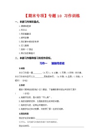 专题 10习作训练  --2023-2024学年三年级语文上册期末专项复习知识点+试题（部编版）