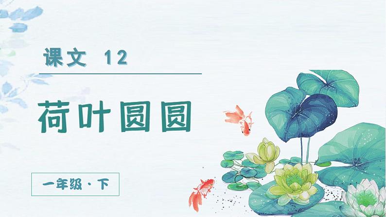 统编语文一年级下册（教学课件）12 荷叶圆圆第2页