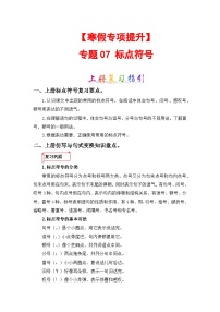 专题07 标点符号-2023-2024学年四年级语文上册寒假专项提升（部编版）