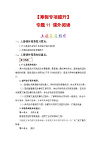 专题11 课外阅读-2023-2024学年四年级语文上册寒假专项提升（部编版）