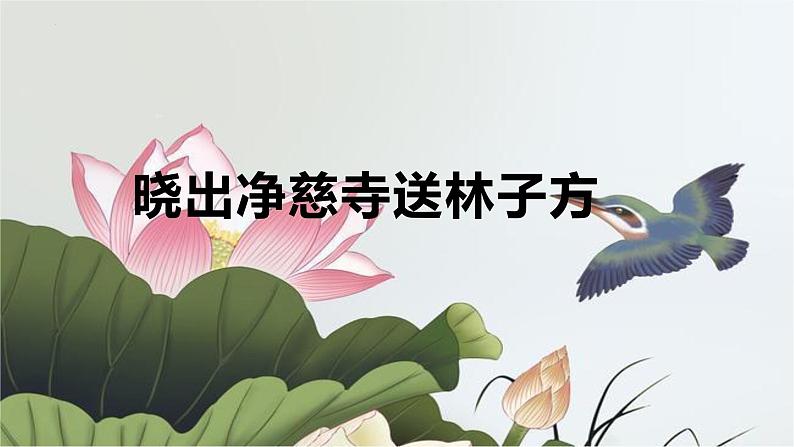 15晓出净慈寺送林子方（课件）二年级下册语文部编版01