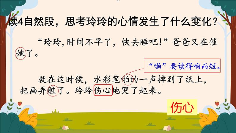 部编版语文二上第三单元 任务二 活动一：讲讲玲玲的心情故事（课件PPT+教案+导读单）04