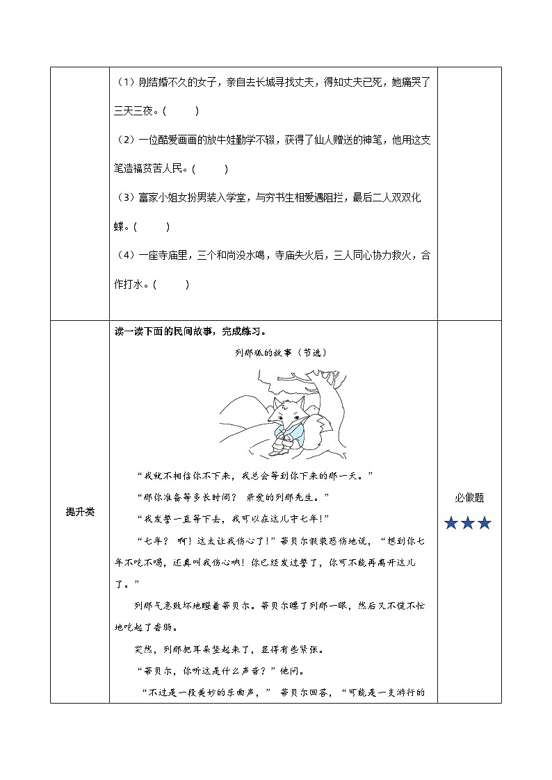 快乐读书吧：从前有座山（分层作业）- 五年级语文上册部编版第2页