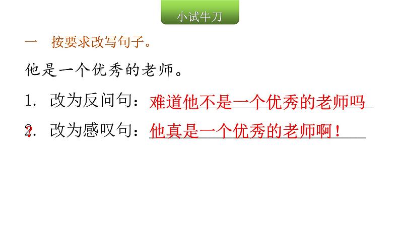 小学毕业语文总复习第四章句子第一节句式的类型教学课件第3页