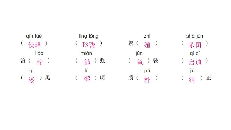 人教版小学语文五年级上册专项复习一拼音课件03