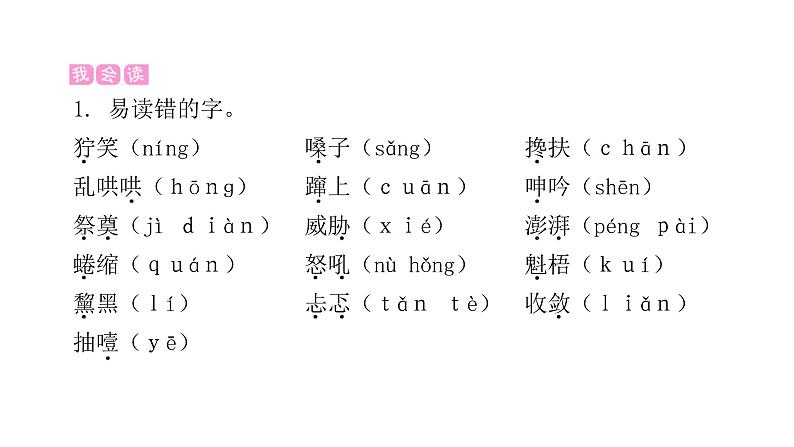 人教版小学语文六年级上册第四单元知识盘点四课件02