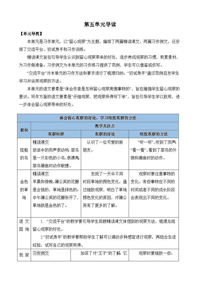 统编版3上语文 5.1 《搭船的鸟》 课件+教案+练习01
