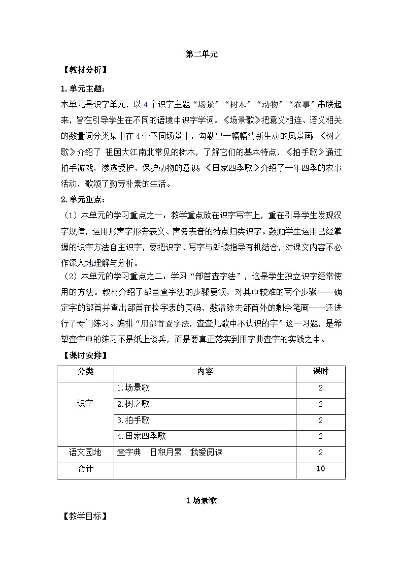 人教部编语文2上 第2单元 《语文园地二》 PPT课件+教案01