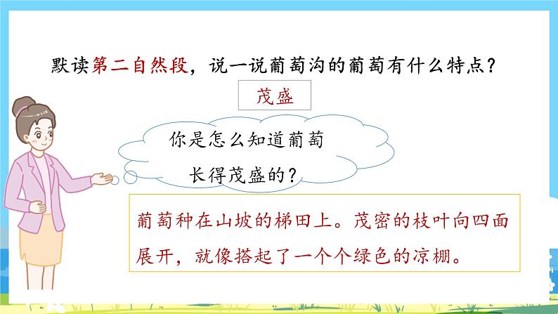 人教部编语文2上 第4单元 11《葡萄沟》 PPT课件+教案+练习07