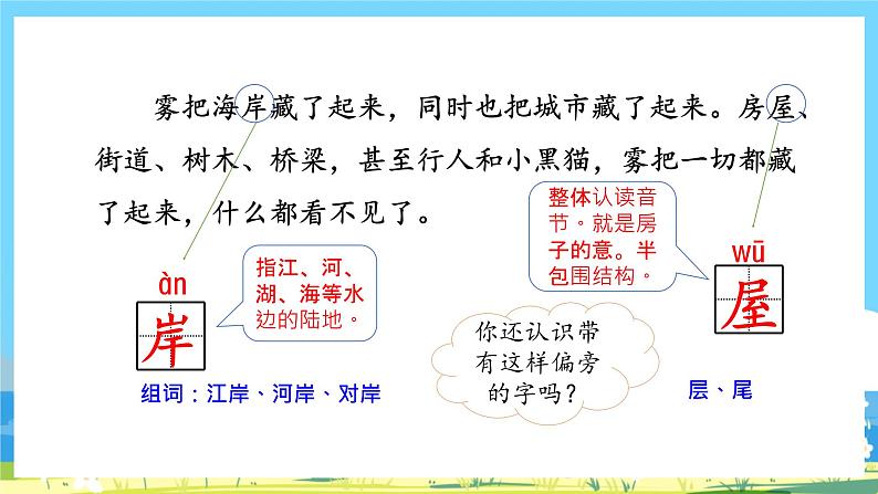 人教部编语文2上 第7单元 20.《 雾在哪里》 PPT课件+教案+练习04