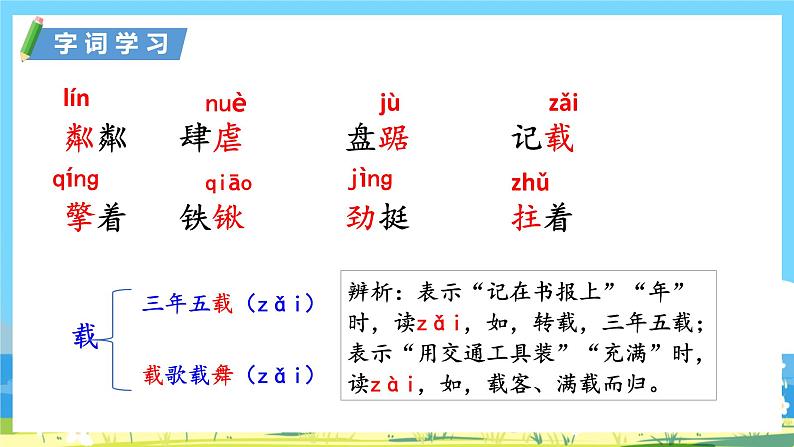 六年级上册语文（人教版）第6单元 20《青山不老》 PPT课件+教案+练习08