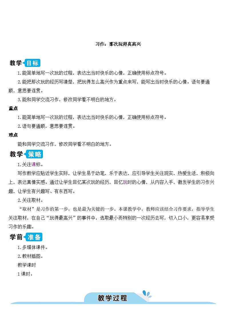 习作：那次玩得真高兴（课件+教案）01