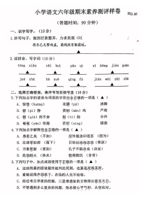 江苏省南京市江宁区2022-2023学年六年级下学期期末语文试卷