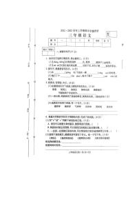 河南省平顶山市鲁山县2022-2023学年三年级上学期期末语文试卷