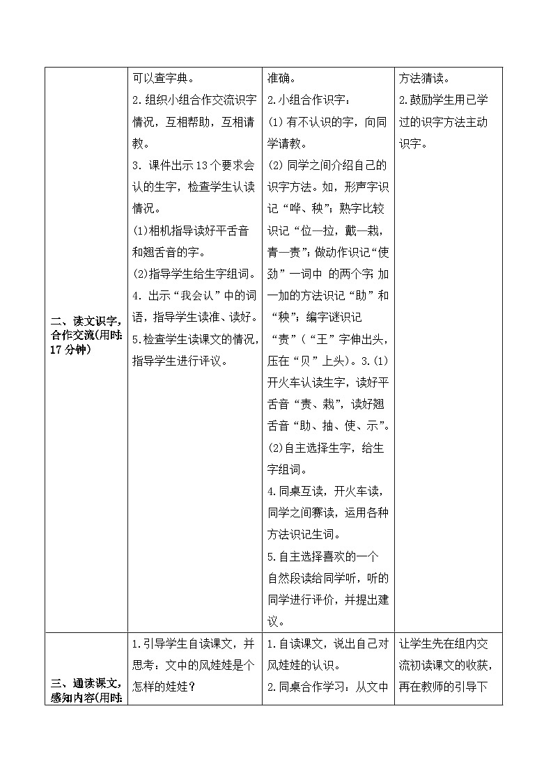 人教部编版语文二上 24《风娃娃》导学案02