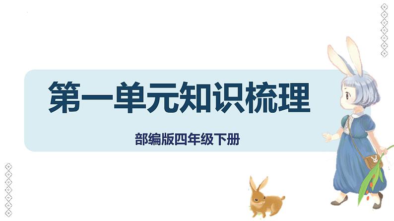 【单元复习】部编版语文四年级下册-第一单元知识梳理（课件）01