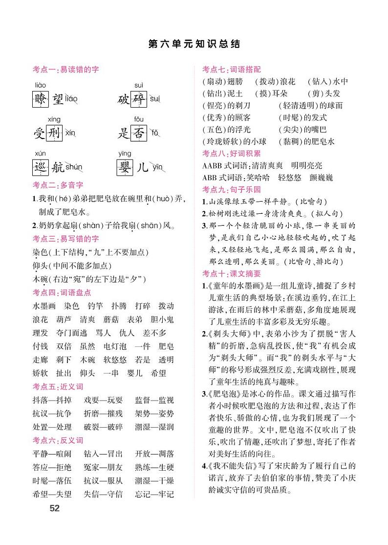 第六单元知识总结01