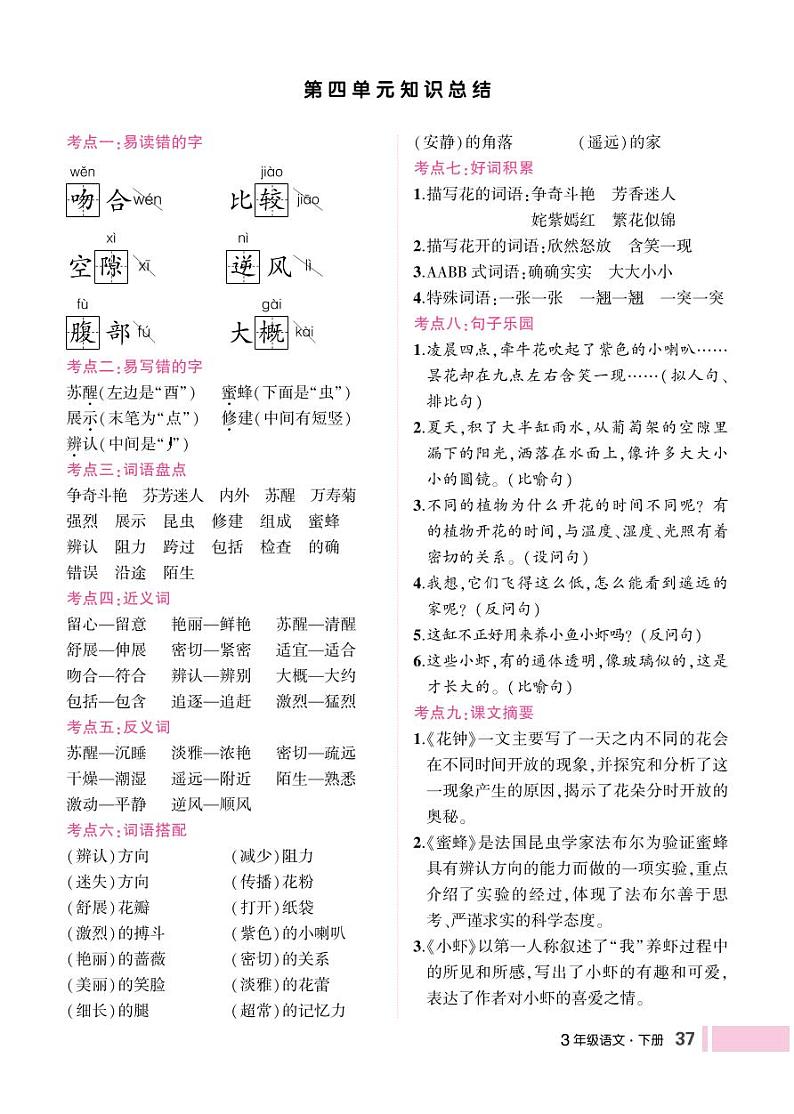 第四单元知识总结第1页