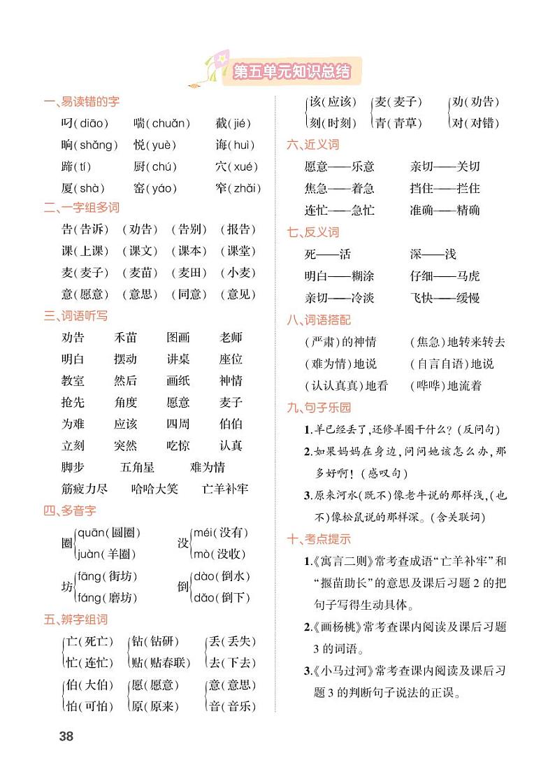 第五单元知识总结第1页