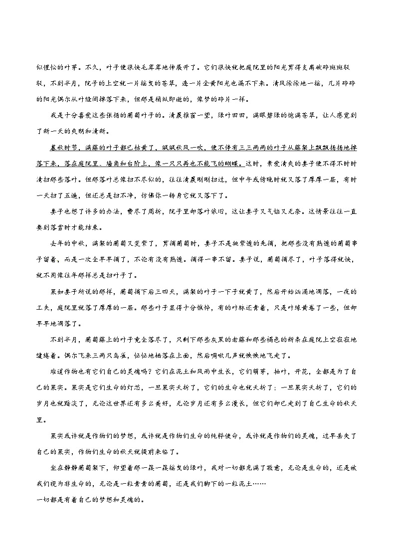 2021年小学语文小升初名校冲刺记叙文技巧十讲   第六讲：赏析文章语言 （训练提高练习题）第2页