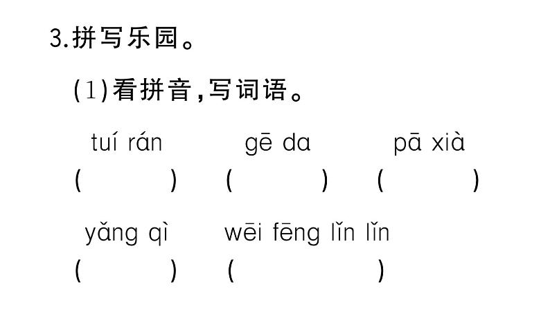 小学语文部编版六年级上册第三单元复习作业课件（2023秋）04