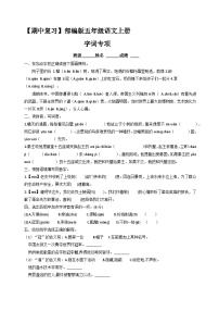 【期中复习】字词专项（有答案）人教部编五年级语文上册期中